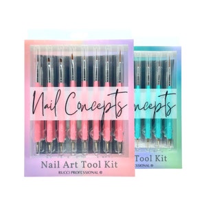 RUCCI | Professional: 8pc Nail Art Tool Kit with Nail Brushes, Liners & Dotting Tools for DIY Nail Art