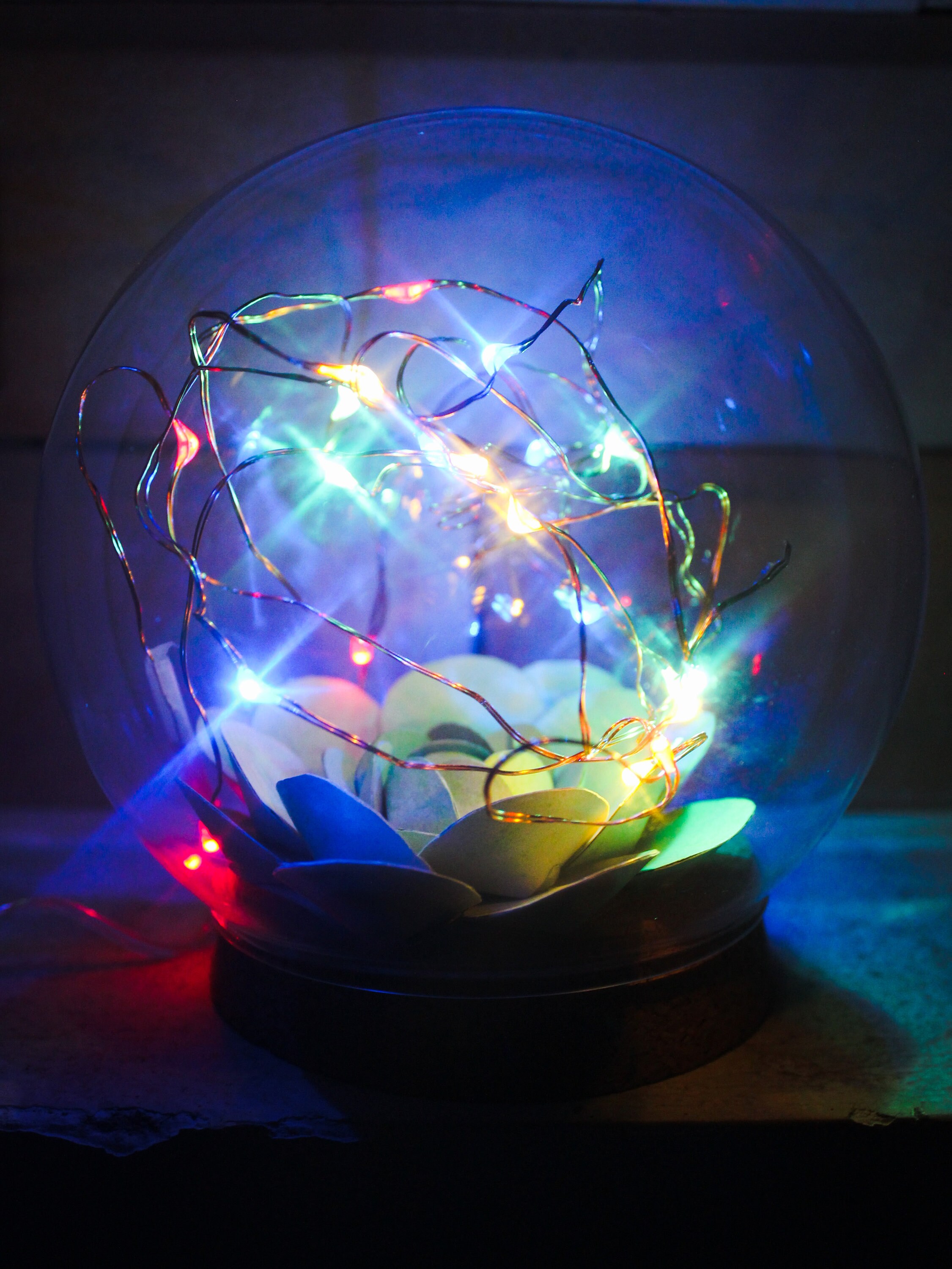 Galaxy Mini saftig Glaskugel mit LED-Leuchten Geschenke für | Etsy