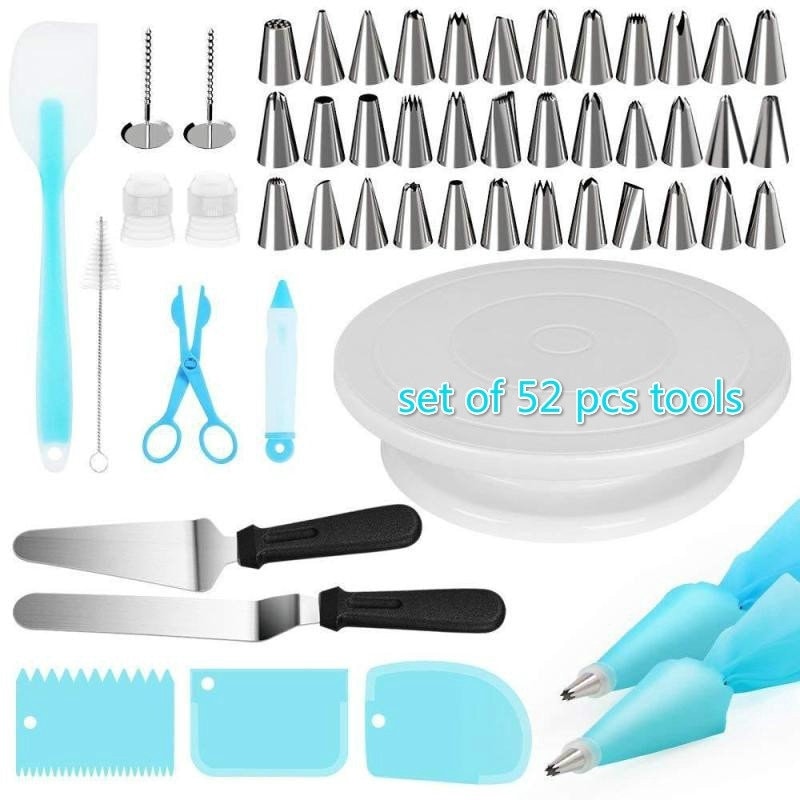 52 Pieces Cake Decorating Supplies Sets With Icing Tips Pastry