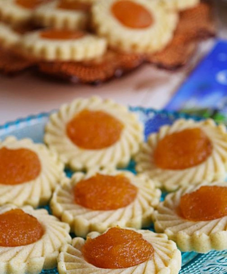 Pineapple Tart Jam Marmalade Thumbprint Linzer Cookies Etsy