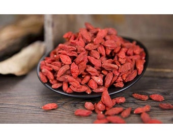 1kg (2.2 lb) L Size Red Goji berries with leaves, wolfberries, Super food, organic natural no added coloring DHL Express