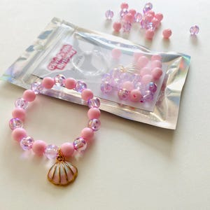 Mermaid Seashell Bracelet Kit Party Favor: DIY Kids Birthday Activity