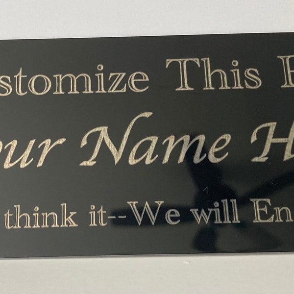 Laser Engraved Brass Plate Etsy