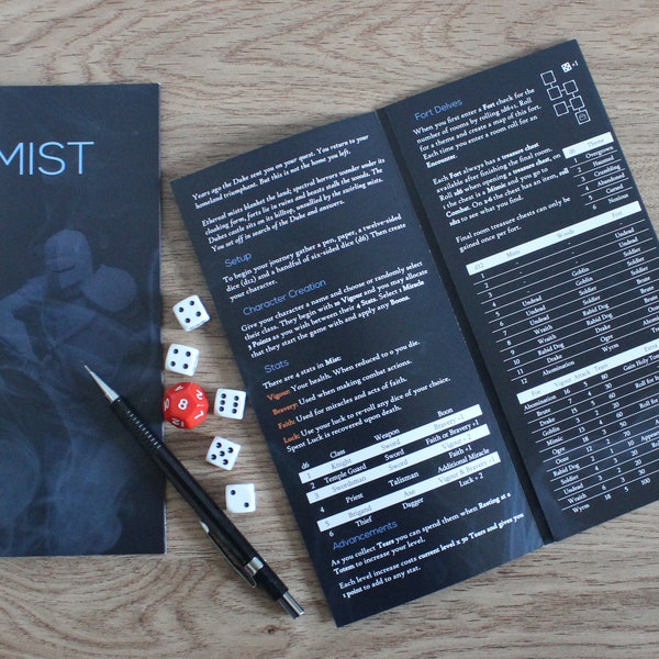 MIST - Rules-Lite Trifold RPG