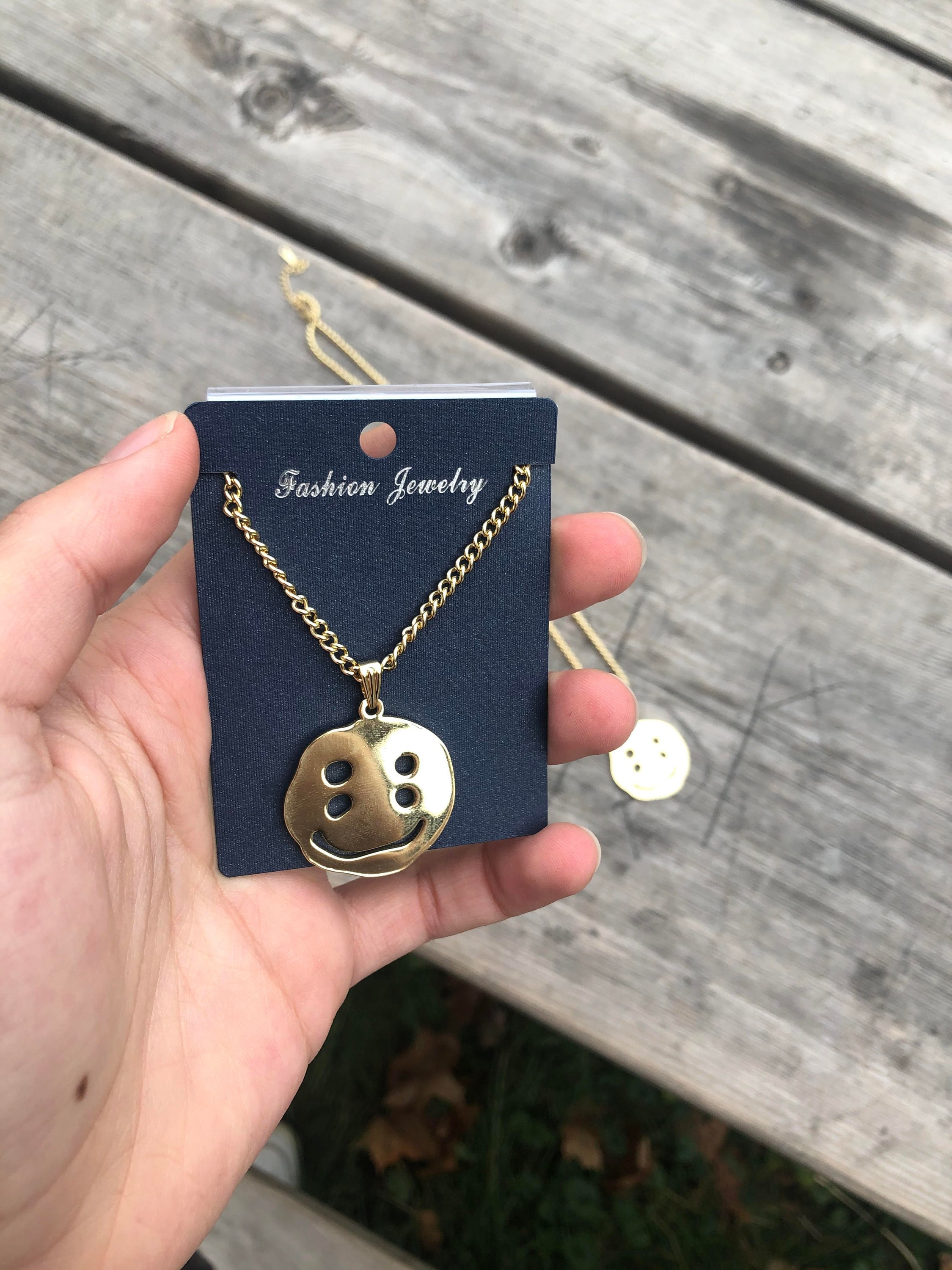 Smiley Face Necklace, CPFM Necklace, Streetwear Necklace