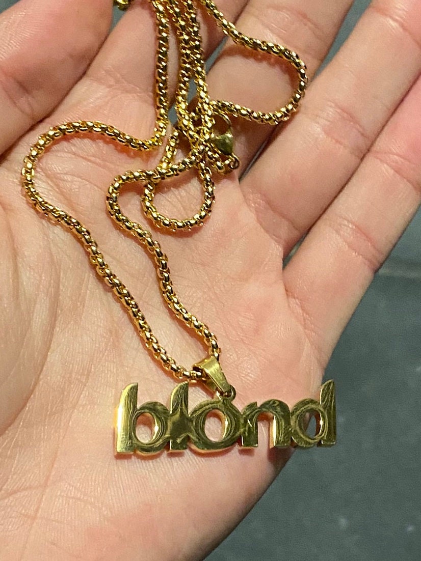 Blond Necklace, Frank Ocean, Men's Necklace, Women's Necklace, Hip Hop Necklace, Streetwear Necklace, Stainless Steel, Gold, Chain, Blonde - Etsy Blond Necklace, Frank Ocean, Men's Necklace, Women's Necklace, Hip Hop Necklace, Streetwear Necklace, Stainless Steel, Gold, Chain, Blonde - Etsy