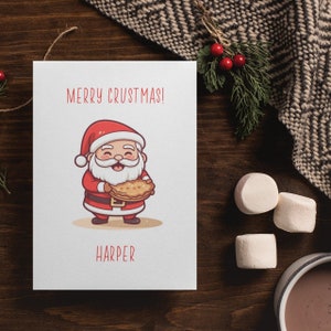 Cartão de Natal personalizado para seu namorado, amigo, marido, cartão de feliz Natal, presente de Natal, cartão de torta personalizado, presente de torta