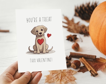 Você é um cartão de cachorro, cartão engraçado, dia dos namorados, presente para amantes de cães, cartão de aniversário, cachorro labrador, marido, casais, namorada, presente de cachorro