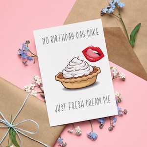 Funny Naughty Birthday Card for Him or Her Sexy Love Card, Dirty Adult Humor Greeting Card, Boyfriend Girlfriend Husband Wife Birthday Card