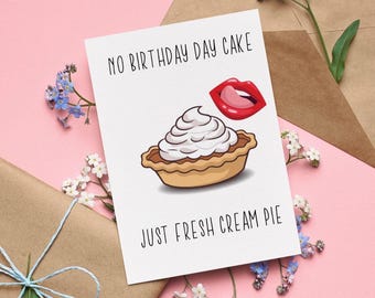 Tarjeta de cumpleaños traviesa y divertida para él o ella, tarjeta de amor sexy, tarjeta de felicitación con humor adulto, tarjeta de cumpleaños para novio, novia, esposo o esposa.