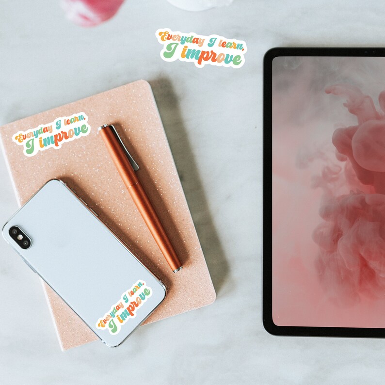 I Improve Sticker, Positive Affirmations Sticker, Water Bottle Sticker ...