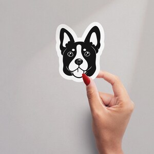 Cute Dog Sticker for Laptop Water Bottle Planner Funny Puppy Vinyl Decal Gift for Dog Lover Pet Aesthetic Animal Sticker Dog Mom Fluffy Gift