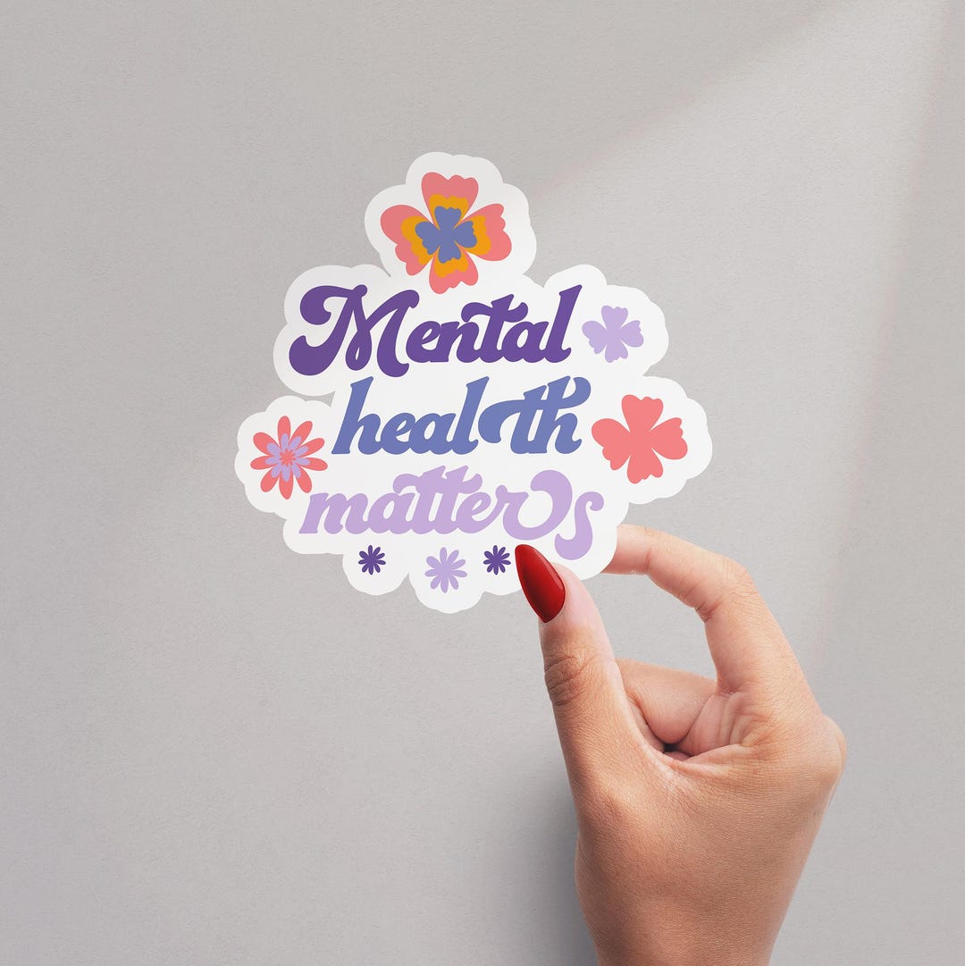 Mental Health Sticker Positive Affirmation Vinyl Decal Self Care ...