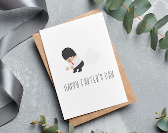 Cute Father's day card Farting greeting card funny father's day card happy father's day card for dad punny dad joke card Father daughter