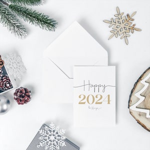 Carte personnalisée Happy New Year 2024 pour votre petite amie, Couples, femme, Couples, Carte de Nouvel An, Personnalisée Nouvel An 2024, Happy New Year 2024