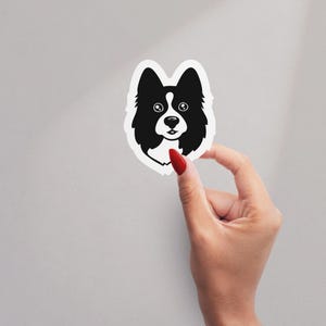 Cute Dog Sticker for Laptop Water Bottle Planner Funny Puppy Vinyl Decal Gift for Dog Lover Pet Aesthetic Animal Sticker Dog Mom Fluffy Dog