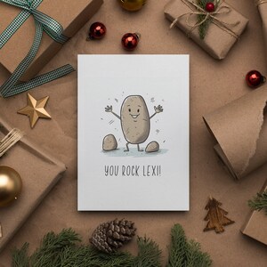 Cartão de rock personalizado You Rock, cartão engraçado, dia dos namorados, cartão de aniversário para namorado, marido, casais, namorada, presente personalizado