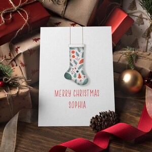 Carte de vacances personnalisée de bas de Noël pour votre mari, ami, petit ami, carte Je t'aime, cadeau de Noël, cadeau pour les couples