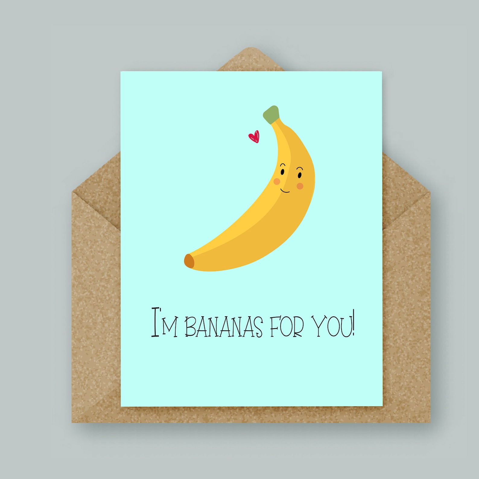I'm Bananas for You! - Banana Greeting Card, Love Card, Romantic Card ...