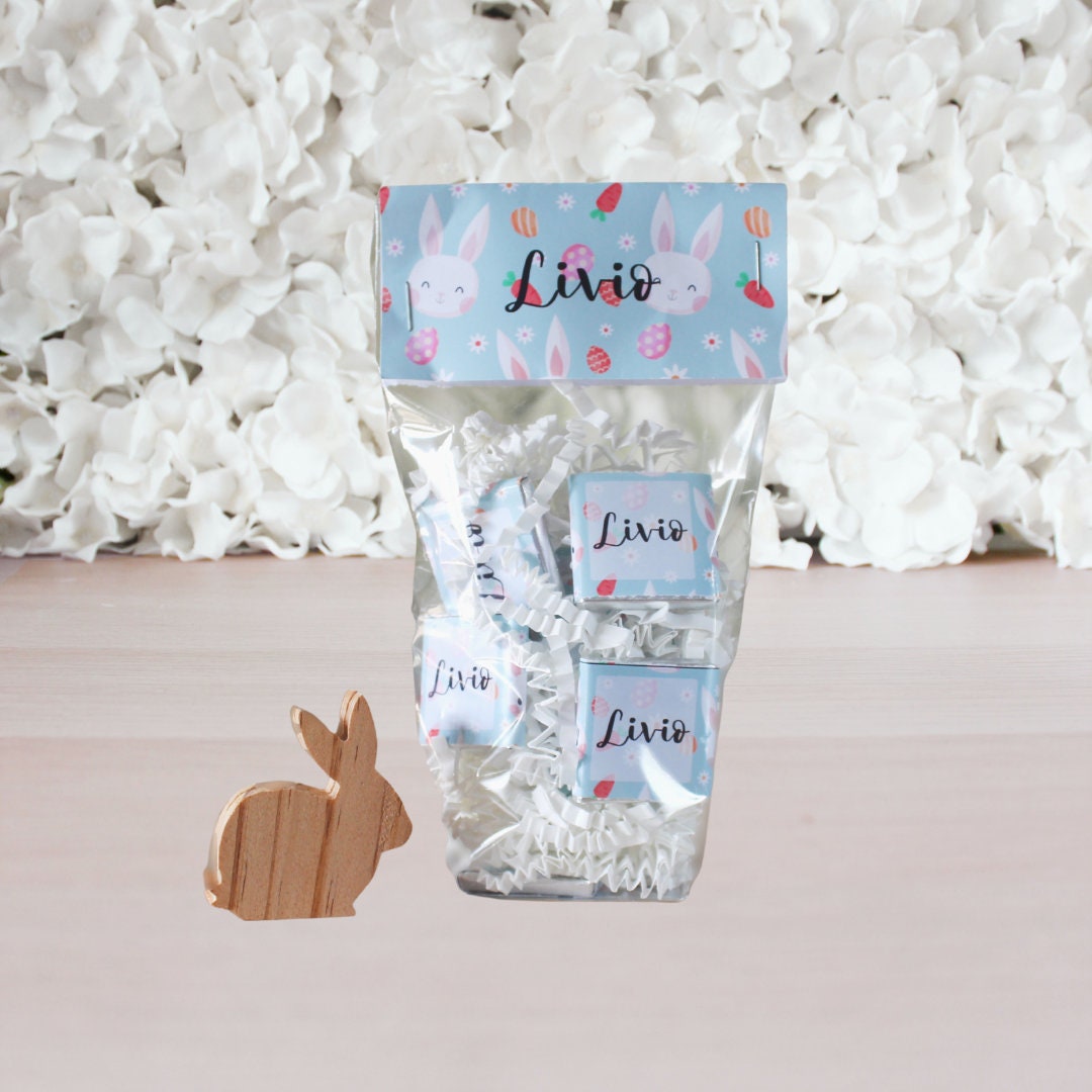 Sachet de 10 Chocolats Personnalisés Pour Pâques Enfant ou Adulte
