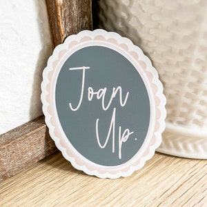 Joan Up Sticker, Catholic Sticker, Catholic Stationary, Saint Joan of Arc