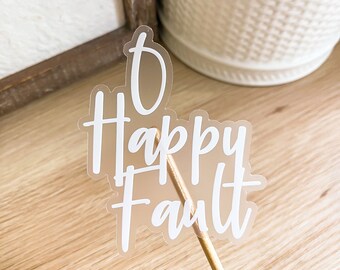 O Happy Fault Clear Catholic Sticker