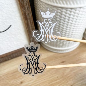 Auspice Maria Sticker, CLEAR BACK, Hail Mary,  Immaculate, Catholic Sticker, Mama Mary, Gift, Catholic Stationary