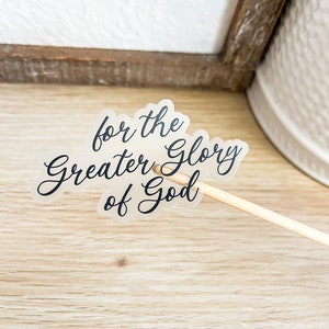 For the Greater Glory of God Sticker, CLEAR-BACK, AMDG