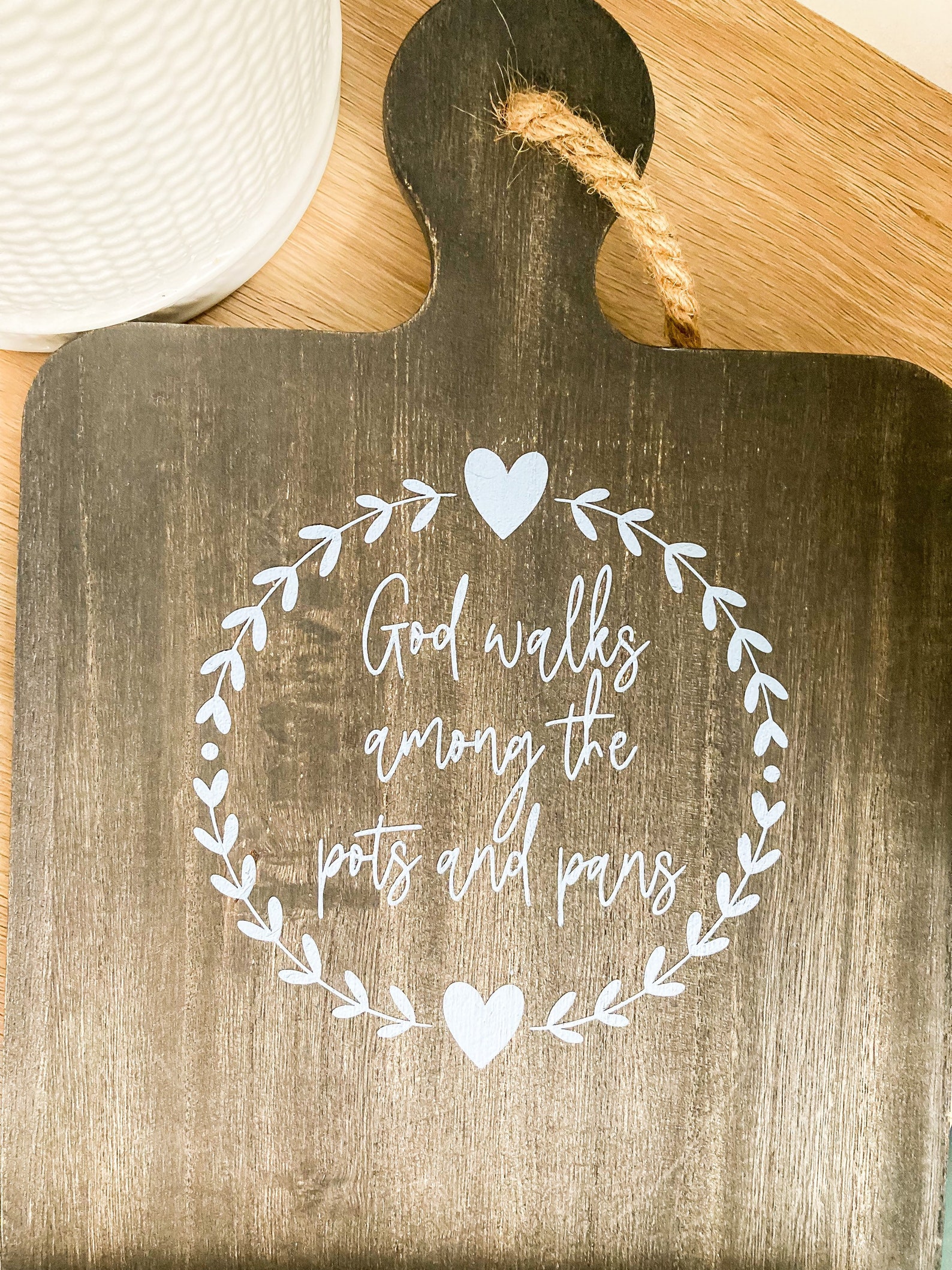 God Walks Among The Pots and Pans Cookbook Holder Catholic Etsy