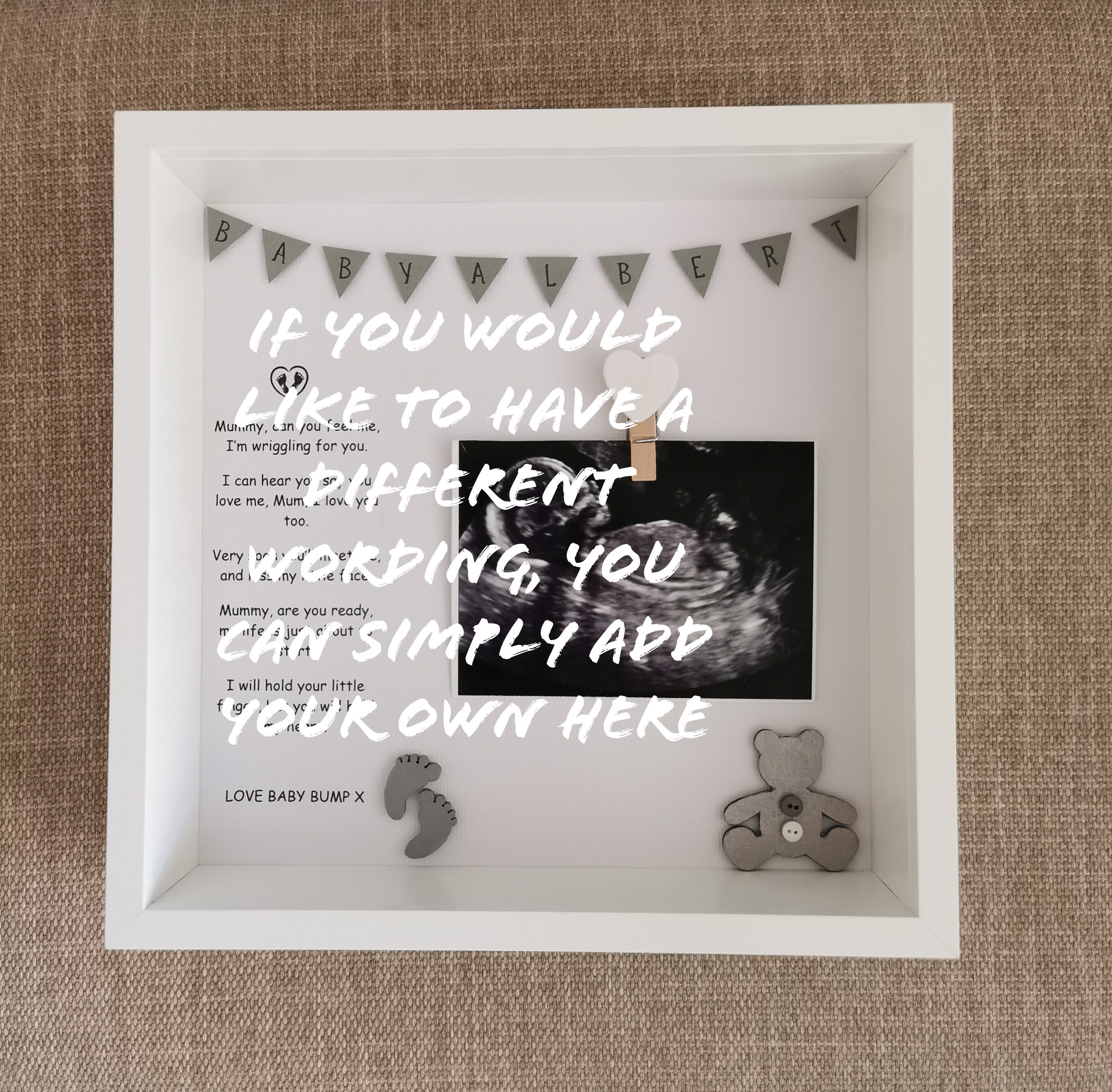 Personalised Baby Scan Frame/ Baby Scan Photo Frame/ First Etsy UK
