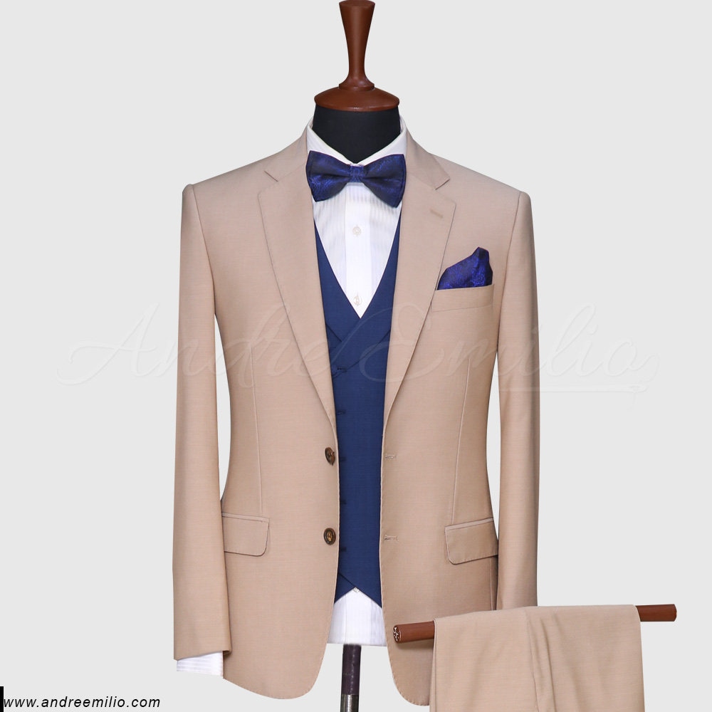 Traditional CREAM 3 Piece Paint Coat Suit Party Wear Wool - Etsy UK