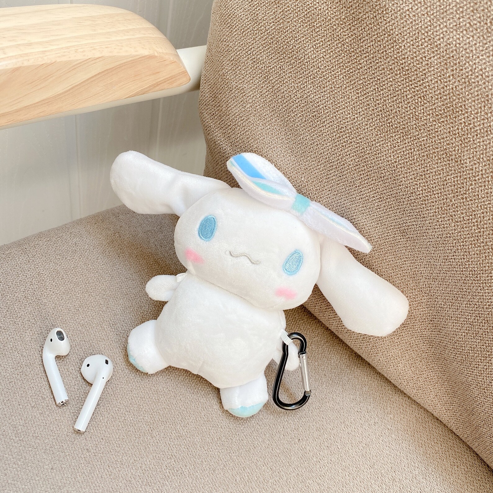 Plush Cinnamoroll Airpods Case with Keychain for Airpod 1 Etsy