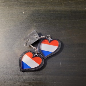Eurovision Flag Earrings 3d Printed lightweight earrings Any Eurovision country, Pride image 2