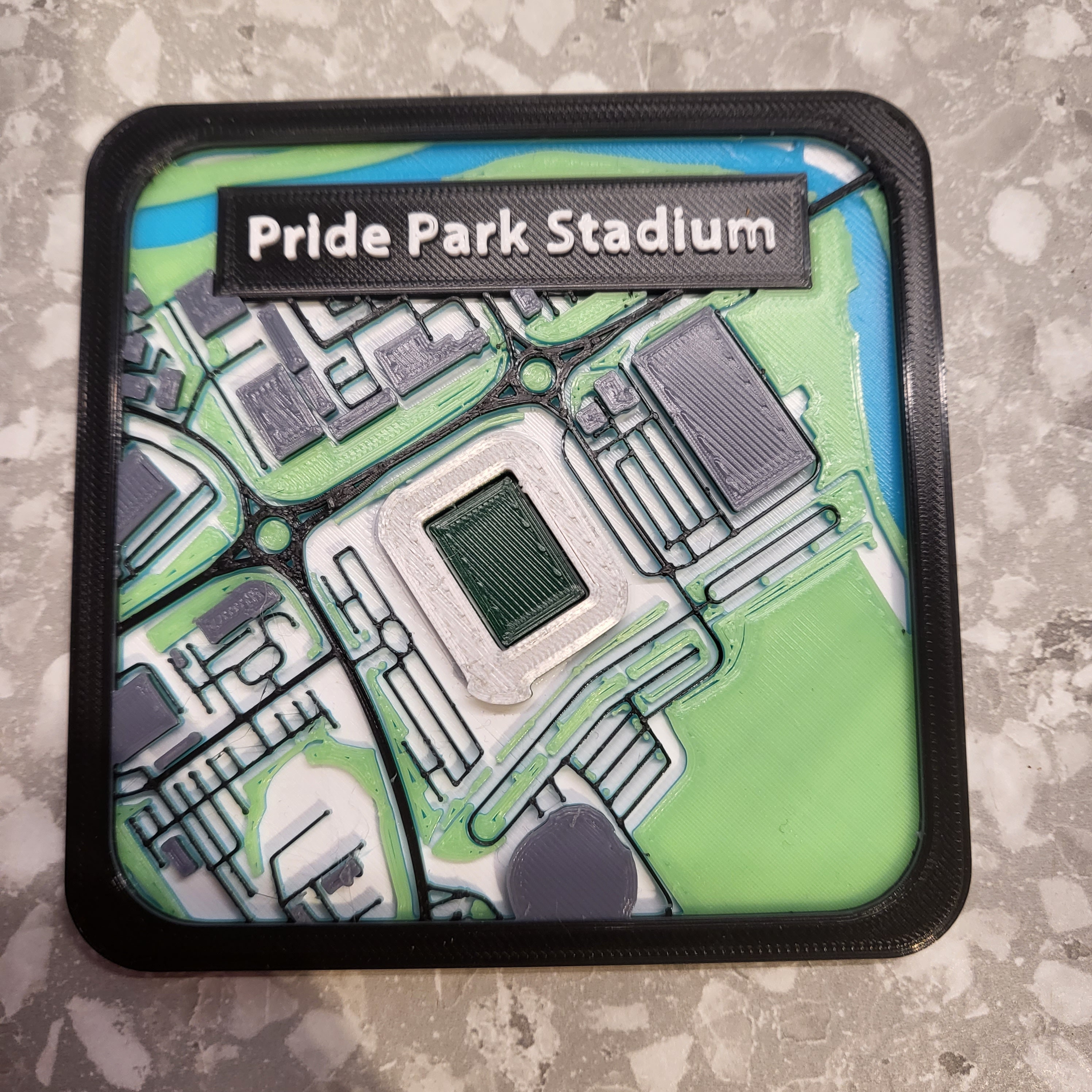 Football Stadium Map Coaster 3d Printed Any Sports Team Etsy Il Fullxfull.5434813813 Tdja 