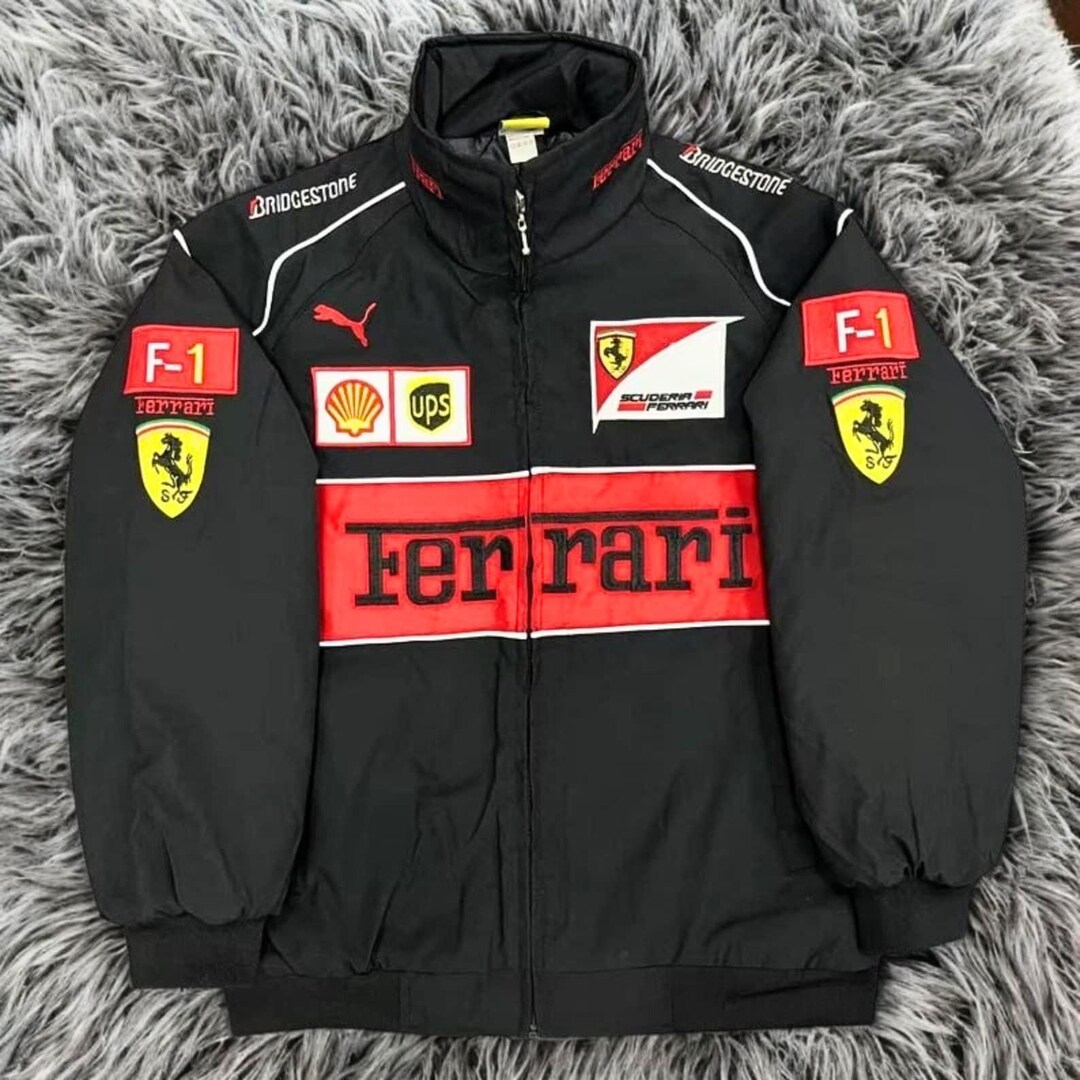 Formula 1 Retro Racing Jacket Adult Formula 1 Vintage Racing Ferrari Jacket F1-formula 1 Vintage ...