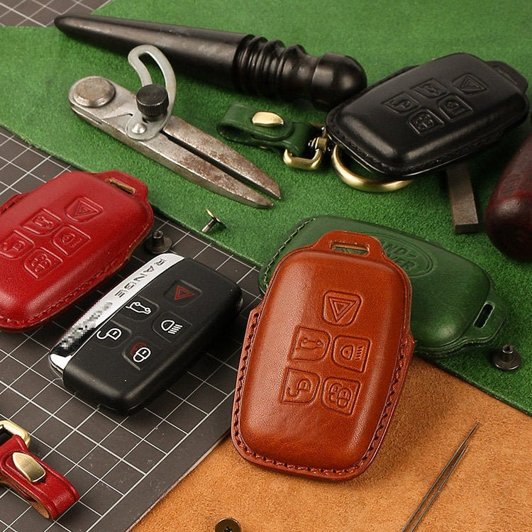 Land Rover Range Rover Car Key Fob Cover Veg Tan Leather Car Etsy