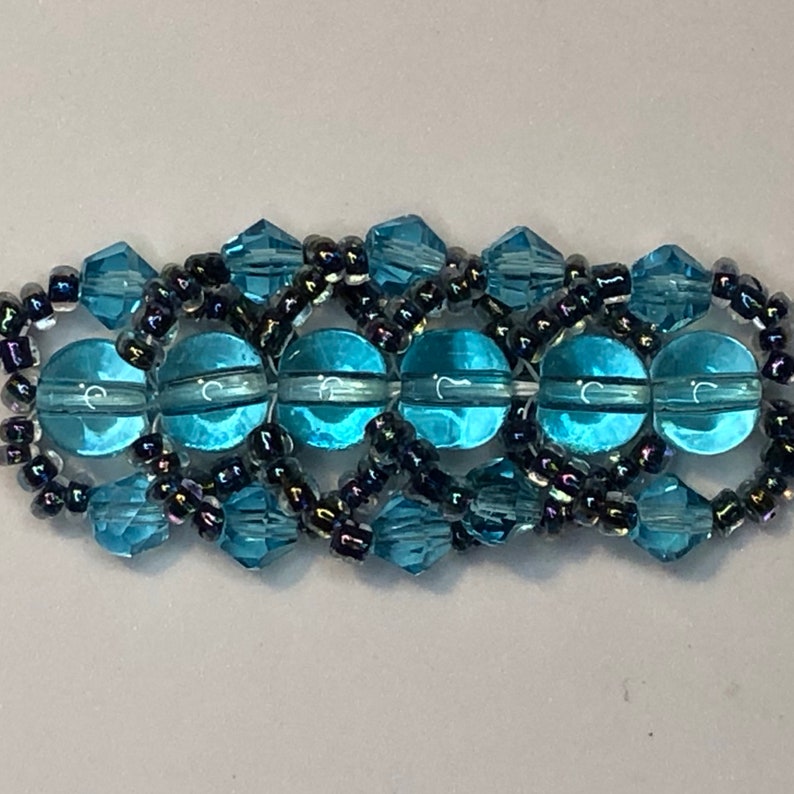 Spiral Weave Beaded Bracelet Kit Aqua & Blue