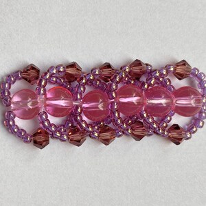 Spiral Weave Beaded Bracelet Kit Pink & Amethyst