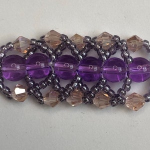 Spiral Weave Beaded Bracelet Kit Lavender