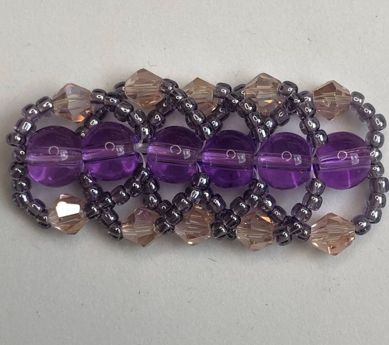 Spiral Weave Beaded Bracelet Kit Lavender