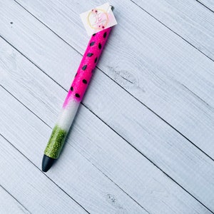 Watermelon Glitter Gel Pen | Gel Pen | Refillable Pen | Custom Pen |