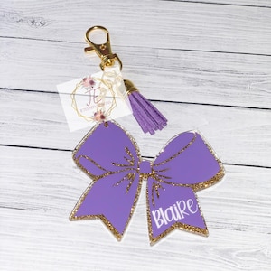 Custom Cheer Bow Keychain