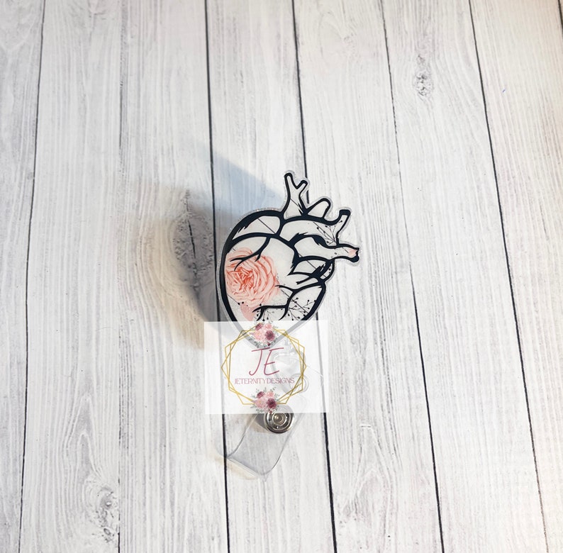 Anatomical Heart Badge Reel Interchangeable Badge Reel Badge Reel