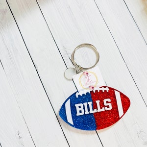 Custom Bills Football Keychain