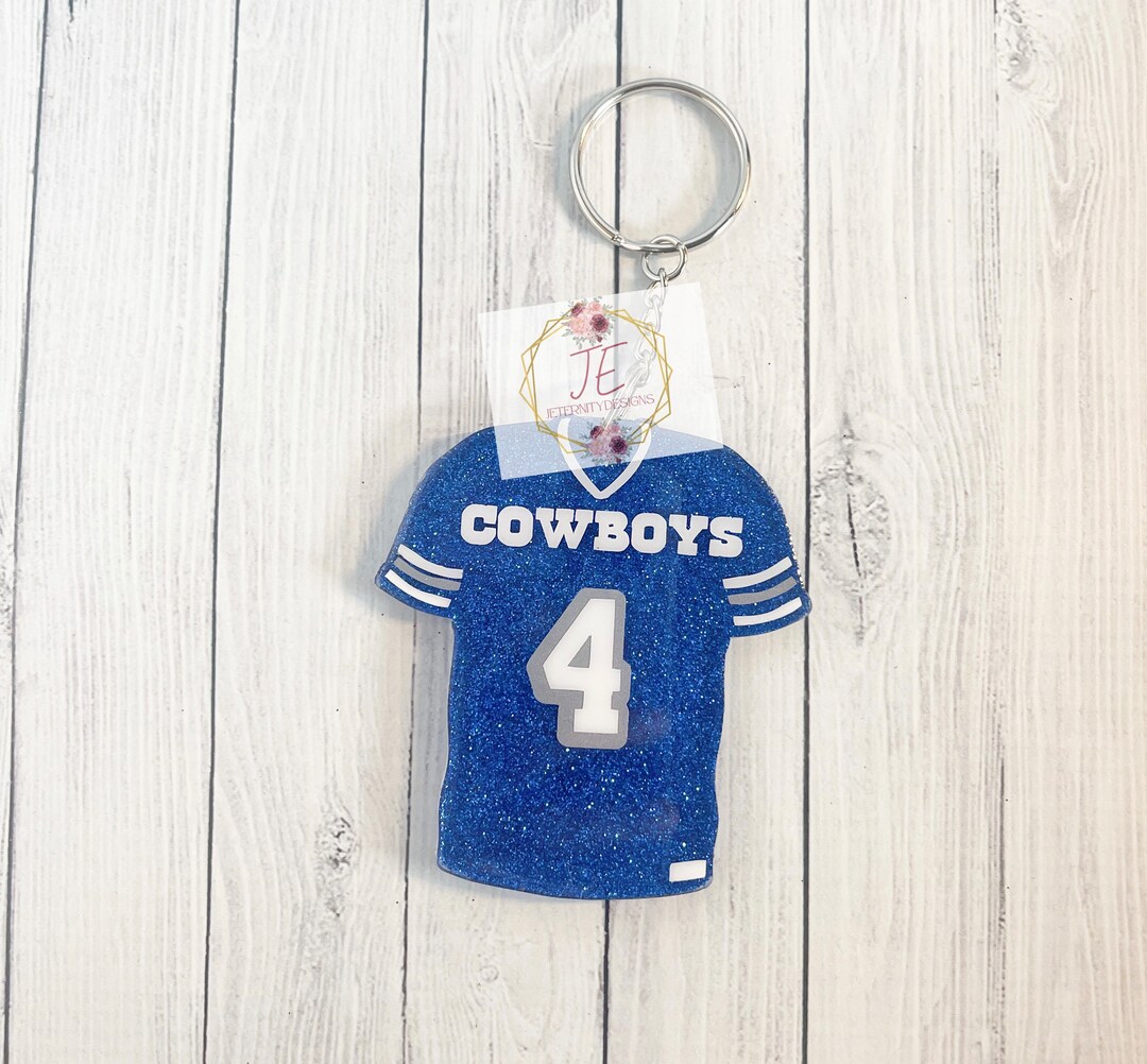 Custom Cowboys Jersey Keychain - Etsy