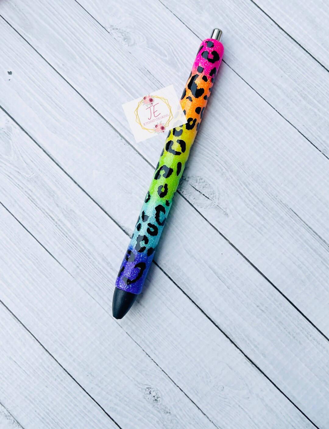 Leopard Rainbow Glitter Gel Pen Gel Pen Refillable Pen Custom Pen Teacher Pen Nurse Pen Doctor
