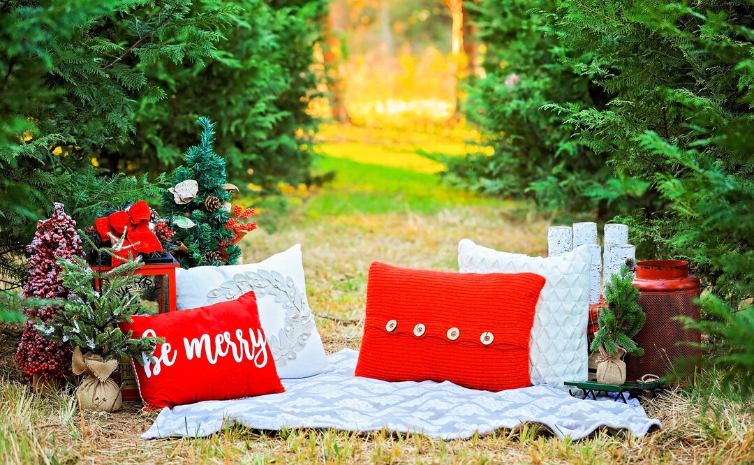 Christmas Tree Farm Digital Backdrop - Etsy