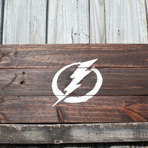 Tampa Bay Wooden Sign / Stanly Cup / Farmhouse custom signs / Custom wood art / Wood Hockey / TBL /  Wood Wall Decor / Lightning Bolt Board