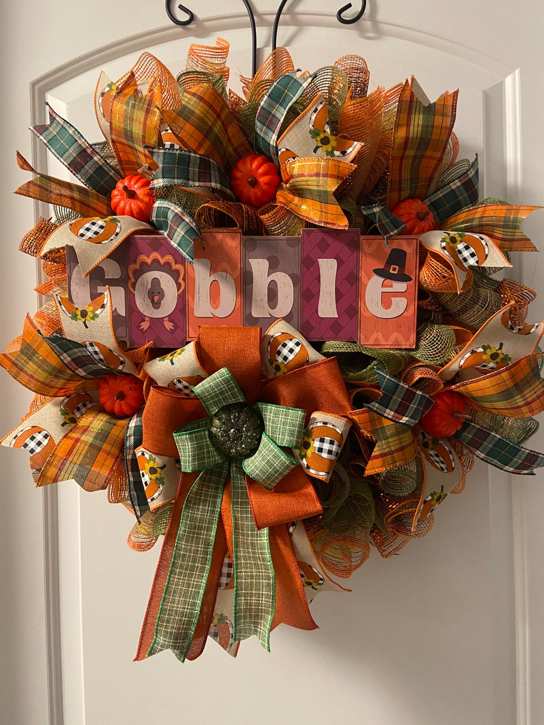Thanksgiving Turkey Wreath Fall Front Door Wreath - Etsy