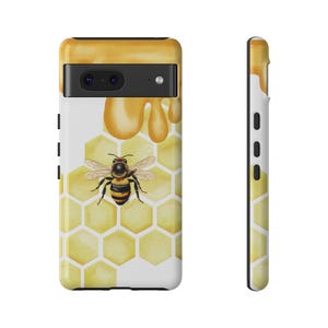 Bee Sweet Protective Google Pixel 7 Case, Tough Case for Nature Lovers, Honeycomb Design Unique Bee Artwork, Eco Friendly Gift Google Pixel